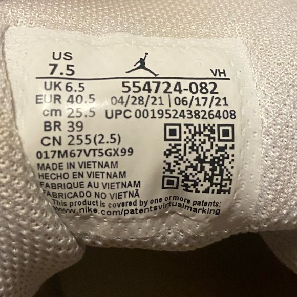 Air Jordan 1 Mid 'Linen' - size US M 7.5 / W 9 - Picture 8 of 12